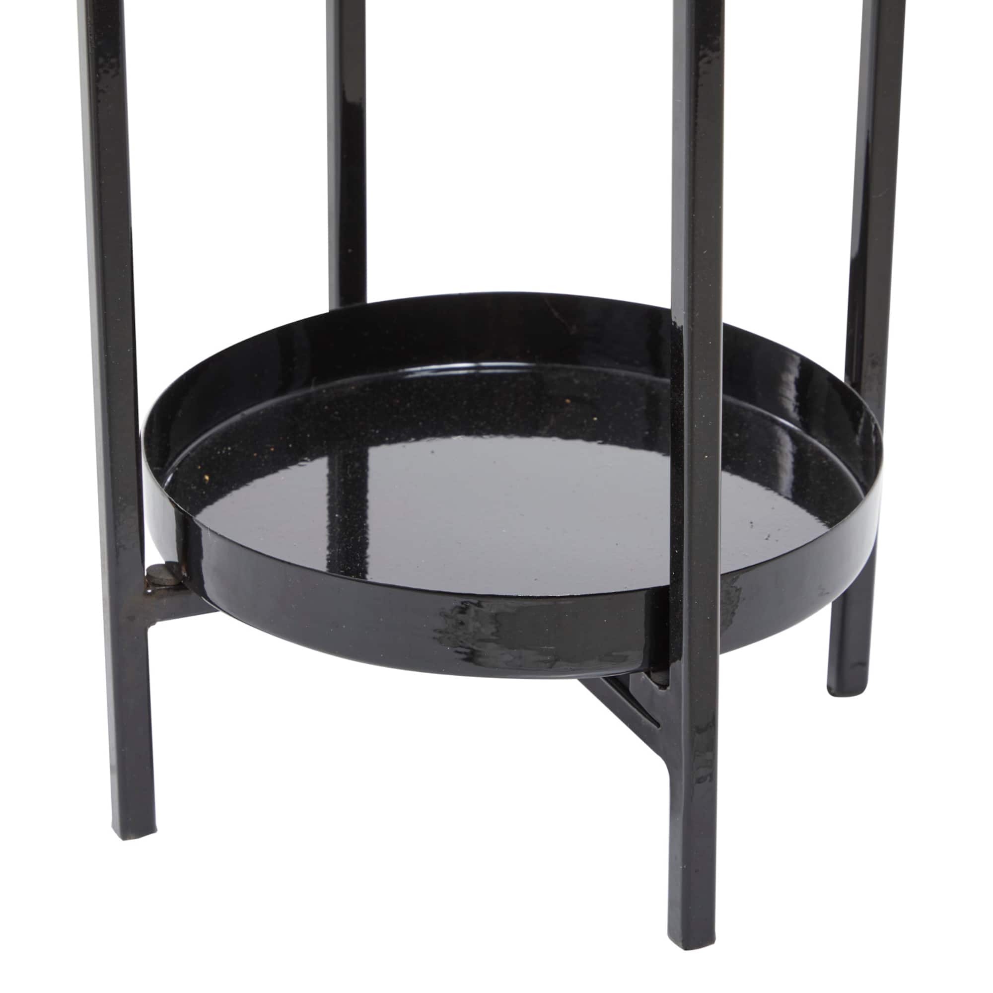 Black Contemporary Planter, Set of 2" 24", 32"